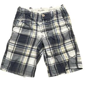Abercrombie Plaid Shorts Youth 16 Drawstring Preppy Y2K Casual Summer